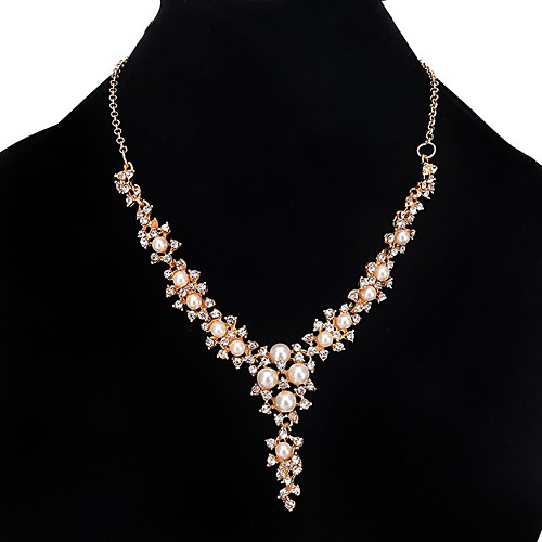 

Pearl Jewelr Classic Fashion Sweet Alloy Gold 55 cm Necklace Jewelry For Formal Festival