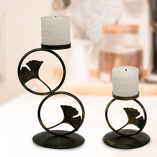 

Candleholder Nordic Retro Two Piece Candlestick Decoration Romantic Wedding Props