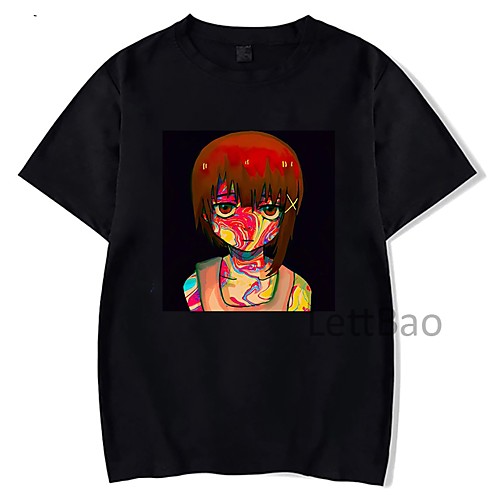

Inspired by Serial Experiments Lain Cosplay Anime Cartoon Polyester / Cotton Blend Print Harajuku Graphic Kawaii T-shirt For Women's / Men's