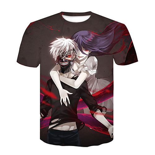 

Inspired by Tokyo Ghoul Cosplay Anime Cartoon 100% Polyester 3D Harajuku Graphic Kawaii T-shirt For Women's / Men's