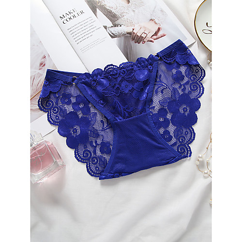 

Women's Lace Brief Micro-elastic Low Waist 1 PC Purple One-Size