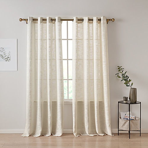 

Window Curtain Semi Sheer Drapes Window Treatment For Living Room Bedroom Front Door