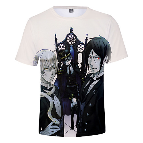 

Inspired by Black Butler Cosplay Anime Cartoon 100% Polyester 3D Harajuku Graphic Kawaii T-shirt For Women's / Men's