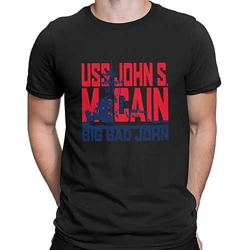 

Men's Unisex Tee T shirt Hot Stamping Graphic Prints Letter Plus Size Print Short Sleeve Casual Tops Cotton Basic Designer Big and Tall Black