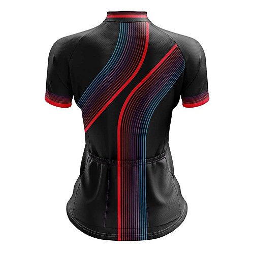 

21Grams Women's Short Sleeve Cycling Jersey Summer Spandex Black / Red Bike Top Mountain Bike MTB Road Bike Cycling Sports Clothing Apparel / Stretchy / Athleisure