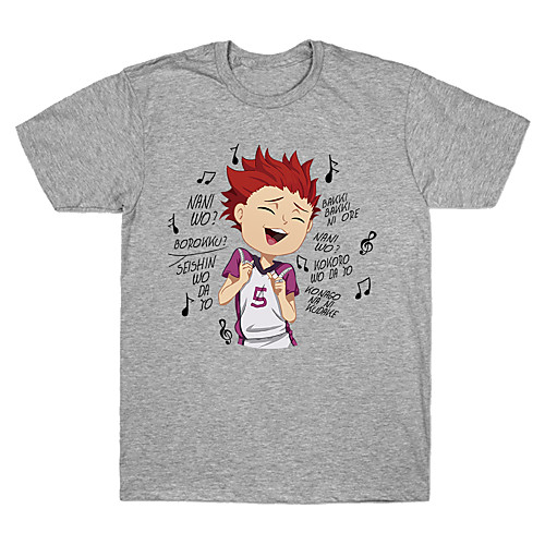 

Inspired by Haikyuu Cosplay Anime Cartoon Polyester / Cotton Blend Print Harajuku Graphic Kawaii T-shirt For Women's / Men's