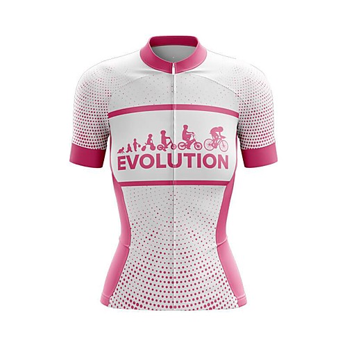 

21Grams Women's Short Sleeve Cycling Jersey Summer Spandex Pink Polka Dot Bike Top Mountain Bike MTB Road Bike Cycling Sports Clothing Apparel / Stretchy / Athleisure