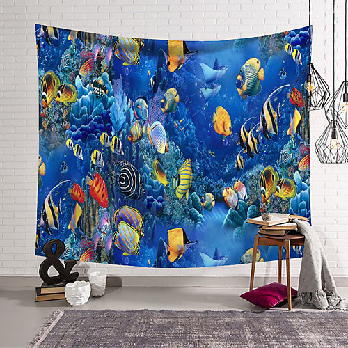 

Landscape Ocean Wall Tapestry Art Decor Blanket Curtain Hanging Home Bedroom Living Room Decoration Polyester