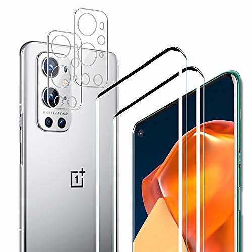 

oneplus 9 pro screen protector camera lens protectors by jiufen, [2 pack] hd clarity full coverage premium tempered glass, 9h hardness, anti-scratch, anti bubble 3d touch accuracy film