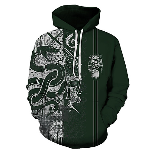 

Men's Unisex Plus Size Pullover Hoodie Sweatshirt Graphic Prints Animal Print Hooded Casual Daily Holiday 3D Print Basic Designer Hoodies Sweatshirts Long Sleeve Blue Black Red