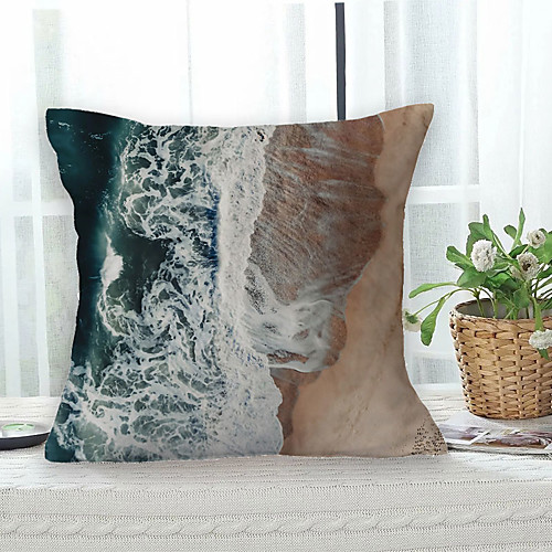 

Vacation Beach Double Side Cushion Cover 1PC Soft Decorative Square Throw Pillow Cover Cushion Case Pillowcase for Bedroom Livingroom Superior Quality Machine Washable Outdoor Cushion for Sofa Couch Bed Chair