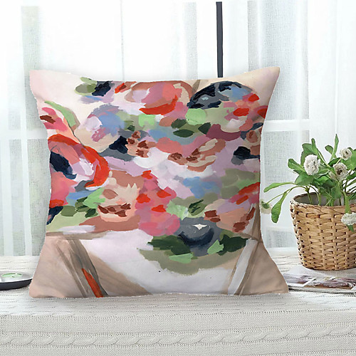 

Oil Painting Style Double Side Cushion Cover 1PC Soft Decorative Square Throw Pillow Cover Cushion Case Pillowcase for Bedroom Livingroom Superior Quality Machine Washable Outdoor Cushion for Sofa Couch Bed Chair Modern Theme