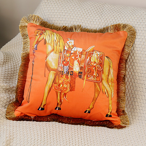 

1 pcs Cotton Polyester Pillow Cover, Color Block Modern Square Zipper Traditional Classic