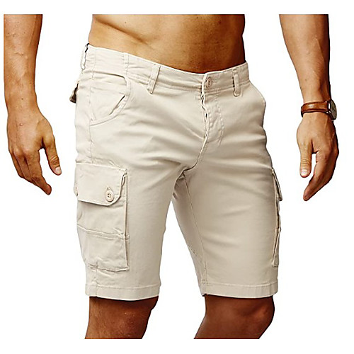 

Men's Shorts Sports Sports Shorts Pants Solid Color Short Sporty Grey Khaki White Black