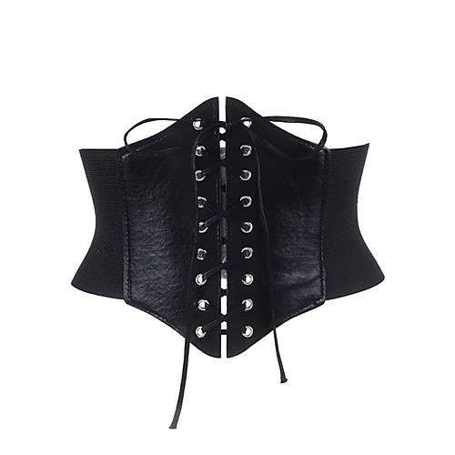 

Women's Skinny Belt leatherette Belt Solid Colored / Party