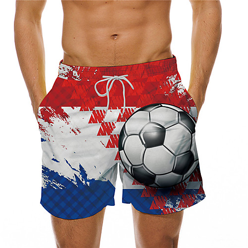 

Men's Designer Casual / Sporty Big and Tall Quick Dry Breathable Soft Holiday Beach Swimming Pool Shorts Bermuda shorts Swim Trucks Pants Graphic Prints Football Short Drawstring Elastic Drawstring