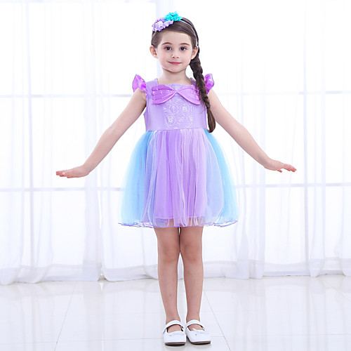 

Cosplay Princess Dress Kid's Women's Cute Halloween Dress Festival Christmas Halloween Children's Day Festival / Holiday Terylene Purple Women's Easy Carnival Costumes Solid Color