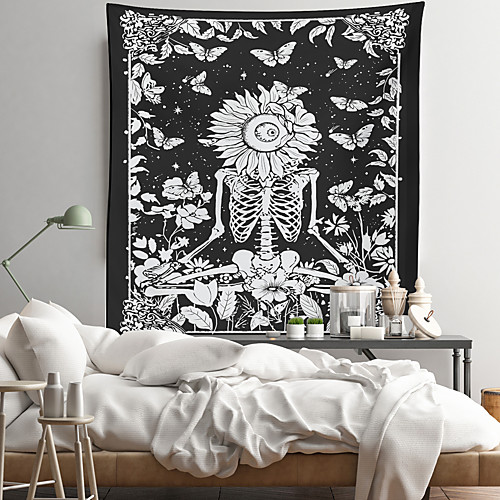 

Skull Wall Tapestry Art Decor Blanket Curtain Hanging Home Bedroom Living Room Decoration Polyester