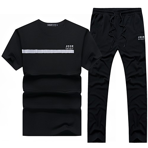 

Men's Sports & Outdoors Simple Cycling Quick Dry Moisture Wicking Breathable Soft Outdoor Sports Casual Daily Pants Suit Pants Pattern Letter Full Length Classic Drawstring Print Black / White Blue