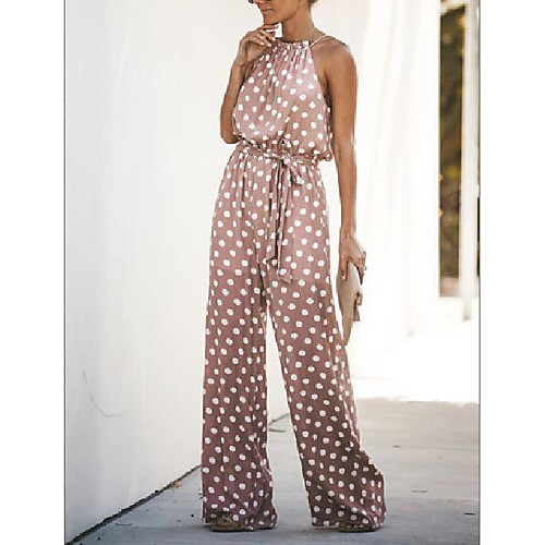 

Women's Casual Casual Daily Holiday 2021 Blushing Pink Jumpsuit Dot