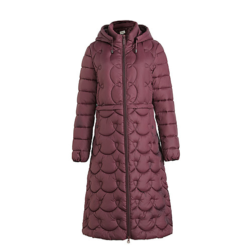 

Women's Coat Casual / Daily Winter Coat Regular Fit Casual Jacket Solid Color Zipper Blue Purple
