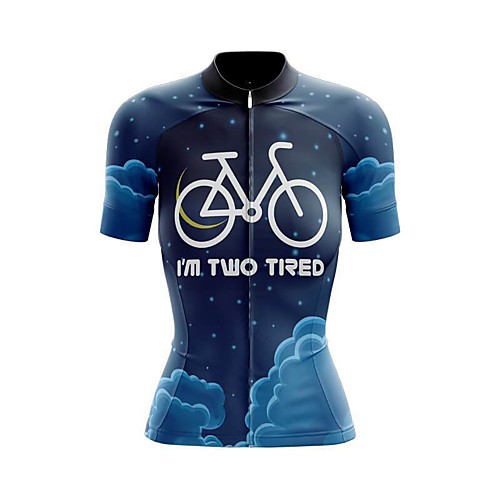 

21Grams Women's Short Sleeve Cycling Jersey Summer Spandex Blue Galaxy Bike Top Mountain Bike MTB Road Bike Cycling Sports Clothing Apparel / Stretchy / Athleisure