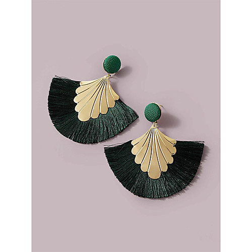 

Fan Tassel Dangle Earrings Drop Earrings Popular Street Style Earrings