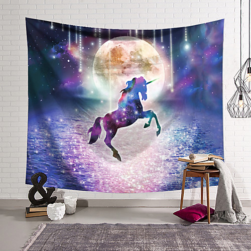 

Unicorn Wall Tapestry Art Decor Blanket Curtain Hanging Home Bedroom Living Room Decoration Polyester