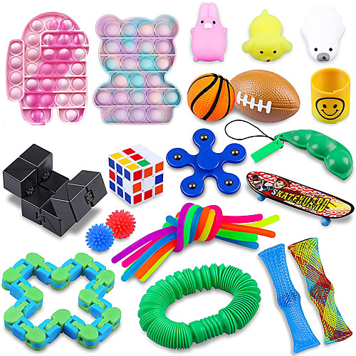 

Fidget Toys Anti Stress Set Stretchy Strings Push Gift Pack Adults Children Squishy Sensory Antistress Relief Figet Toys