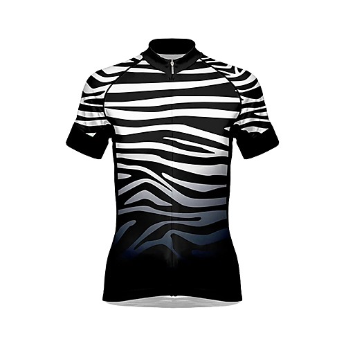 

21Grams Women's Short Sleeve Cycling Jersey Summer Spandex BlackWhite Bike Top Mountain Bike MTB Road Bike Cycling Quick Dry Sports Clothing Apparel / Athleisure