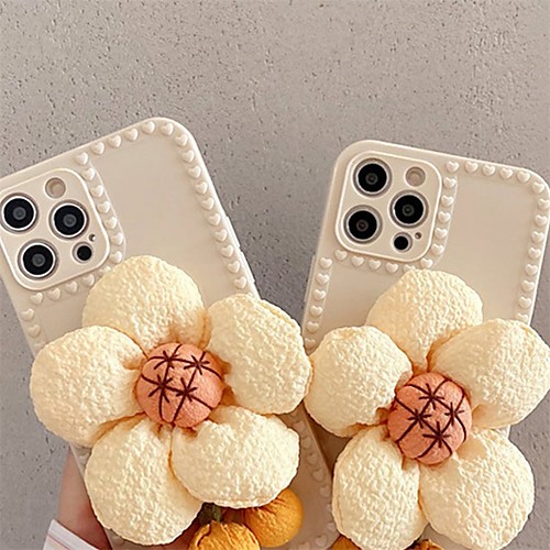 

Phone Case For Apple Back Cover iPhone 12 Pro Max 11 SE 2020 X XR XS Max 8 7 Shockproof Dustproof Solid Colored Flower TPU