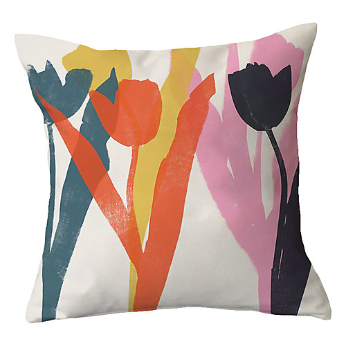 

Floral Double Side Cushion Cover 1PC Soft Decorative Square Throw Pillow Cover Cushion Case Pillowcase for Bedroom Livingroom Superior Quality Machine Washable Outdoor Cushion for Sofa Couch Bed Chair Garden Theme