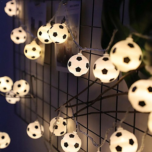 

LED Football String Lights Euro Cup 3M 1.5M Battery or USB Operation World Cup DIY Football Fairy Lights Bar KTV Club Party Children's Room Decoration