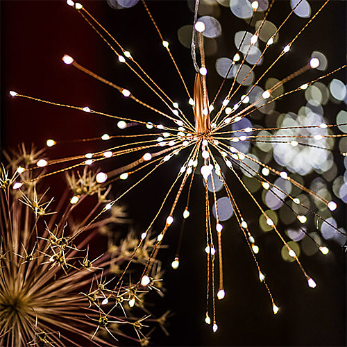 

LED String Light Firework Fairy Lights 120 LEDs with 4AA Battery 13Keys Remote Controller 2 Packs