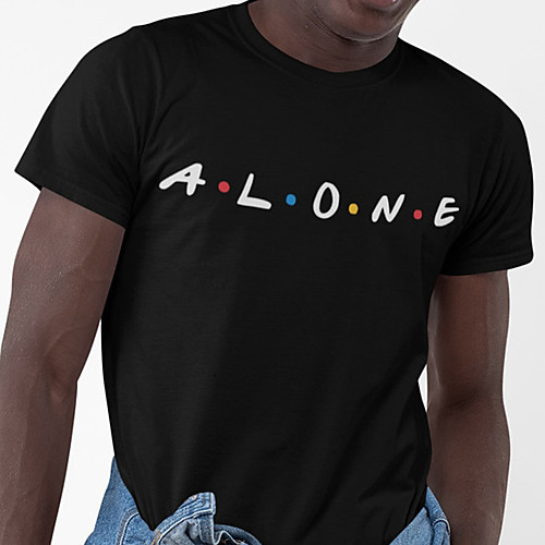 

Men's Unisex Tee T shirt Hot Stamping Graphic Prints Letter Plus Size Print Short Sleeve Casual Tops Cotton Basic Designer Big and Tall Black
