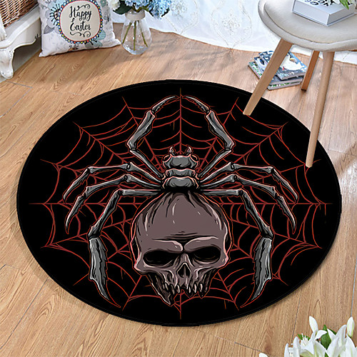 

Round 5mm Area Rugs Machine Made Polyster Non Skid Modern 3D