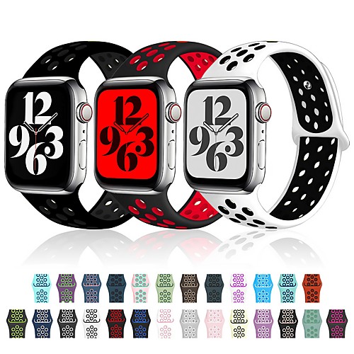 

Smart Watch Band for Apple iWatch 1 pcs Sport Band Modern Buckle Silicone Replacement Wrist Strap for Apple Watch Series SE / 6/5/4/3/2/1