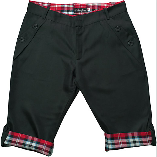 

Men's Basic Shorts Bermuda shorts Pants Solid Colored Knee Length Black Khaki Dark Gray Gray