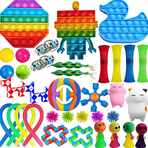 

Scientoy Fidget Toy Set 36 Pcs Sensory Toy for ADD OCD Autistic Children Adults Anxiety Autism to Stress Relief and Anti Anxiety with Motion Timer Perfect