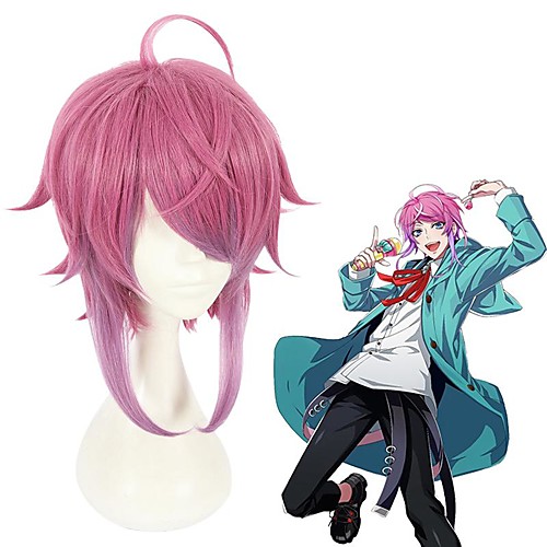 

Cosplay Cosplay Cosplay Wigs Men's Layered Haircut 14 inch Heat Resistant Fiber Curly Red Teen Adults' Anime Wig