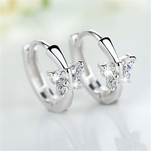 

Women's Hoop Earrings Classic Fashion Romantic Punk Trendy Cute Sweet Earrings Jewelry Silver For Street Gift Date Birthday Festival 1 Pair