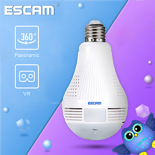 

Escam QP136 HD 1080P 2MP E27 power WIFI IP Camera 360 Degree Panoramic H.264 Infrared Indoor Motion Detection Security Camera