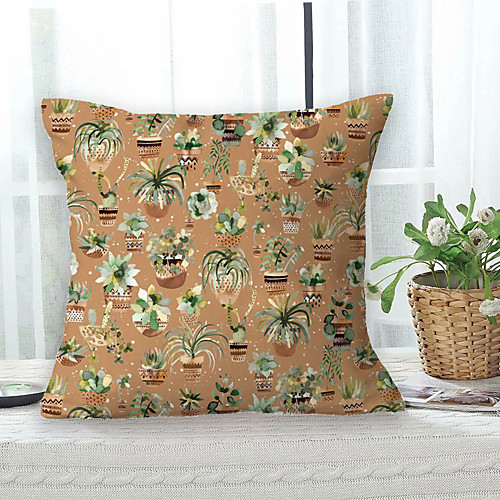 

Cactus Pastoral Double Side Cushion Cover 1PC Soft Throw Pillow Cover Cushion Case Pillowcase for Sofa Bedroom Livingroom Superior Quality Machine Washable Outdoor Cushion for Sofa Couch Bed Chair
