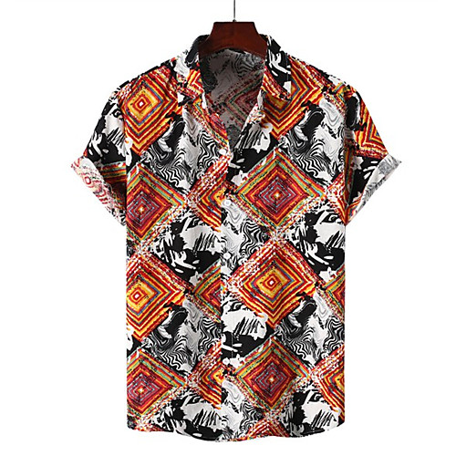 

Men's Shirt Graphic Short Sleeve Casual Tops Fashion Tropical Beach Wine