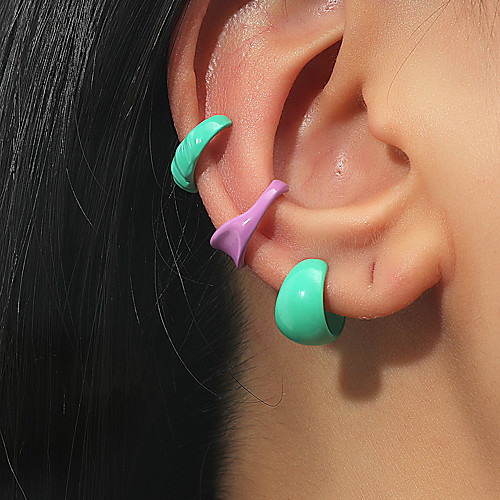 

Women's Ear Cuff Geometrical Fashion Stylish Simple European Sweet Boho Earrings Jewelry Rainbow color For Party Evening Street Prom Date Festival