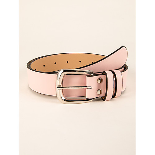 

Women's Waist Belt Casual Daily Dress Pink Belt Solid Colored