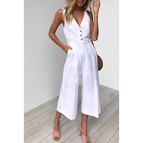 

Women's Casual 2021 Khaki White Black Jumpsuit