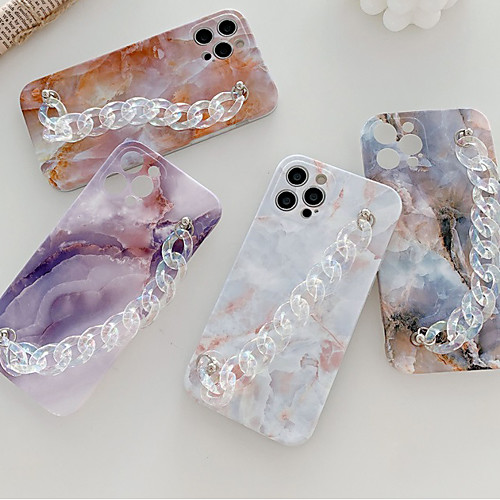 

Phone Case For Apple Back Cover iPhone 12 Pro Max 11 SE 2020 X XR XS Max 8 7 Shockproof Dustproof Geometric Pattern Marble TPU