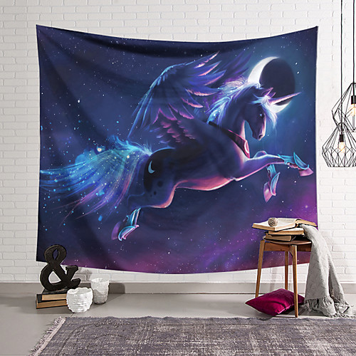 

Unicorn Wall Tapestry Art Decor Blanket Curtain Hanging Home Bedroom Living Room Decoration Polyester