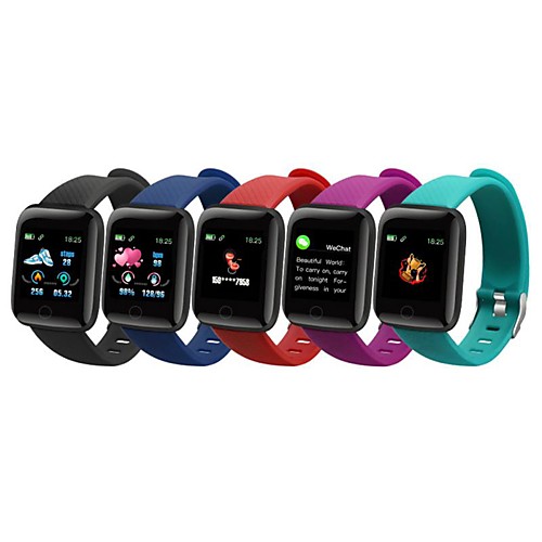 

116 plus Smartwatch Fitness Running Watch Bluetooth 1.3 inch Screen IPX-3 Waterproof Touch Screen Heart Rate Monitor Stopwatch Pedometer Call Reminder 22mm Watch Case for Android iOS Samsung Xiaomi